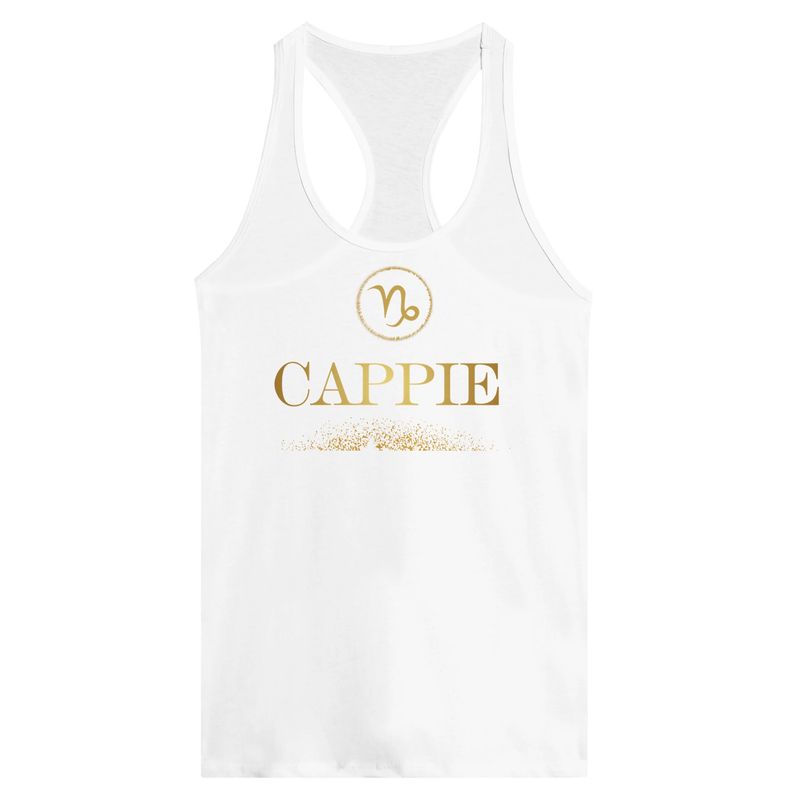 Cappie Glitter Design Racerback Tank Top