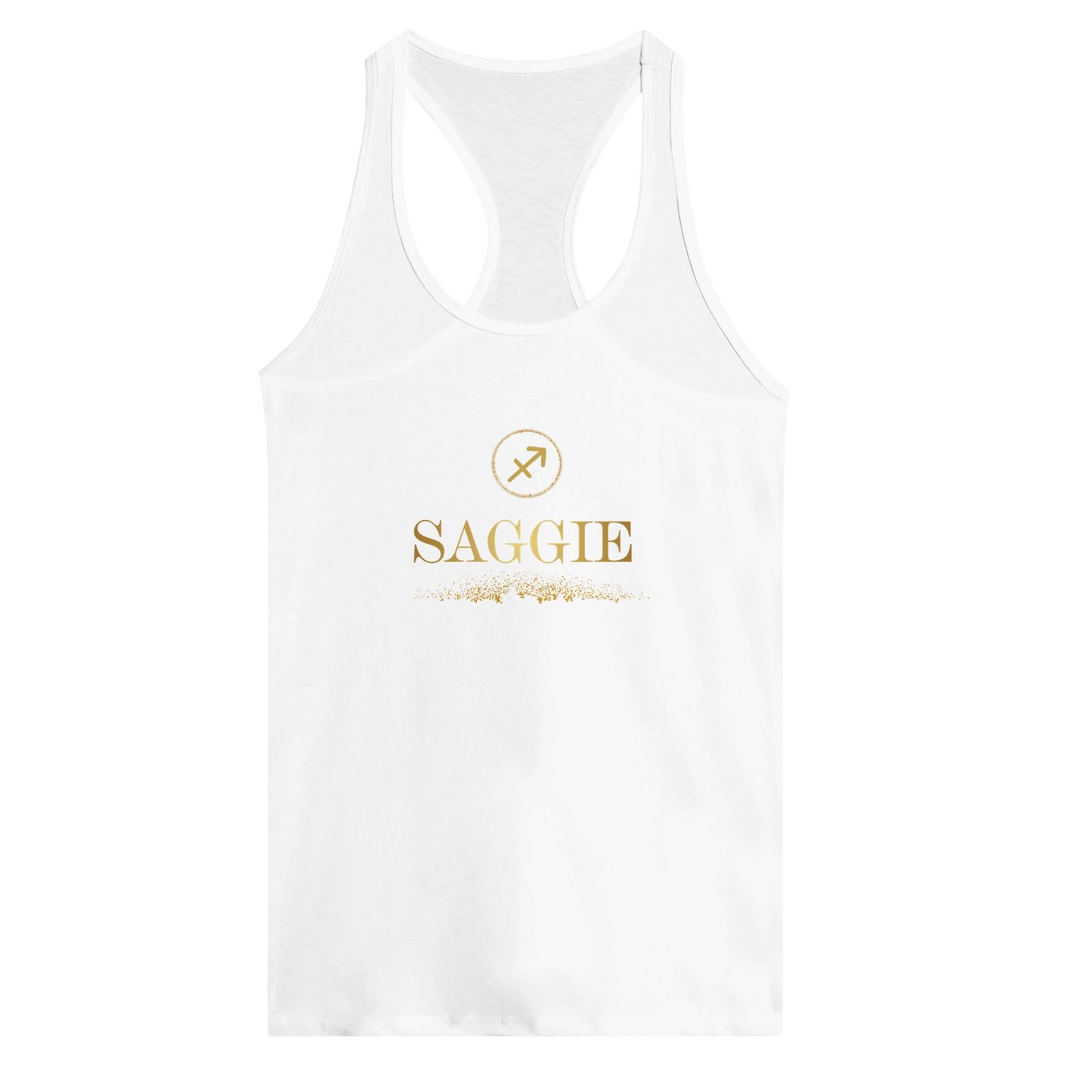 Saggie Glitter Design Racerback Tank Top