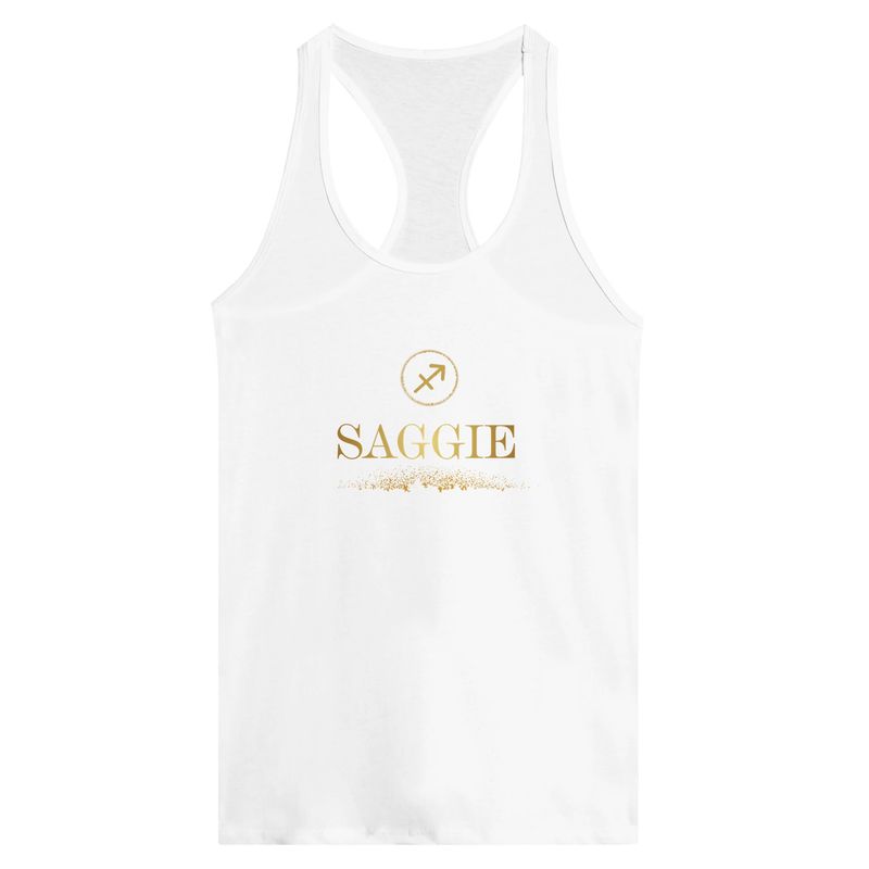 Saggie Glitter Design Racerback Tank Top