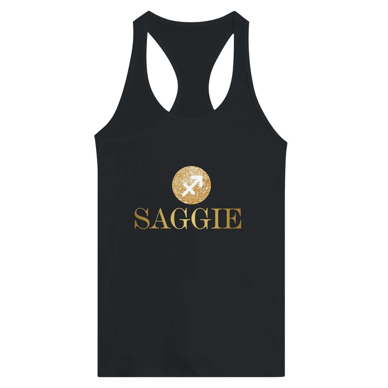 Saggie Gold Design Racerback Tank Top