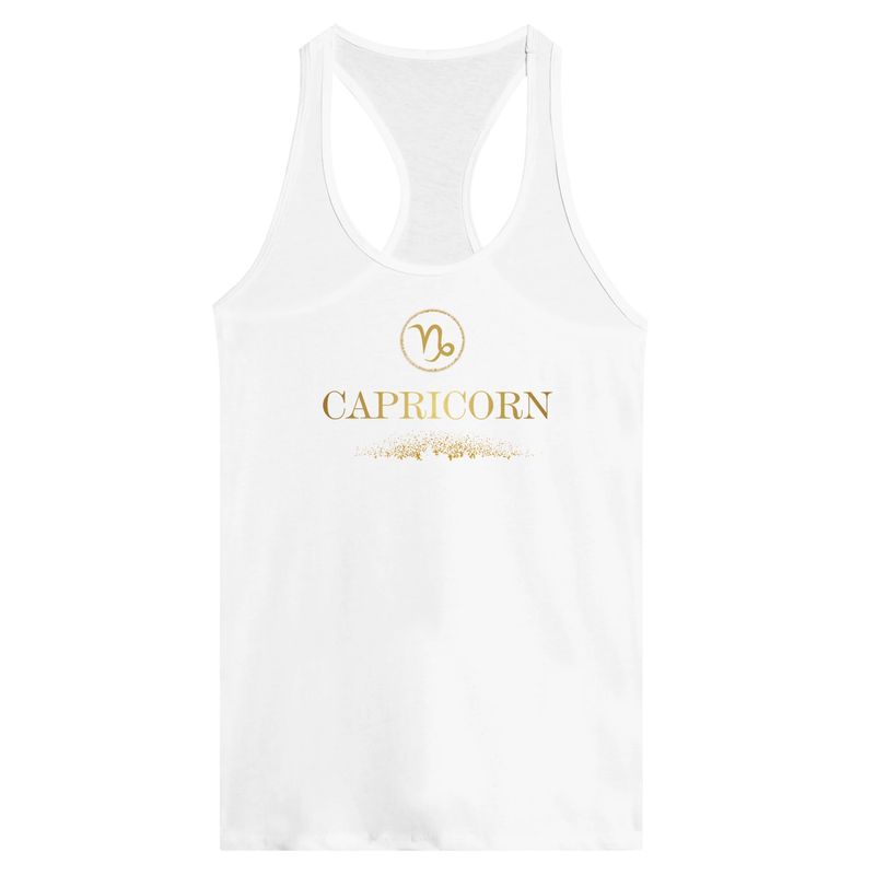 Capricorn Glitter Design Racerback Tank Top