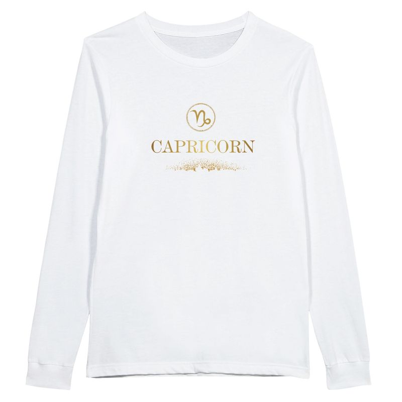 Capricorn Glitter Design Classic Long Sleeve Shirt