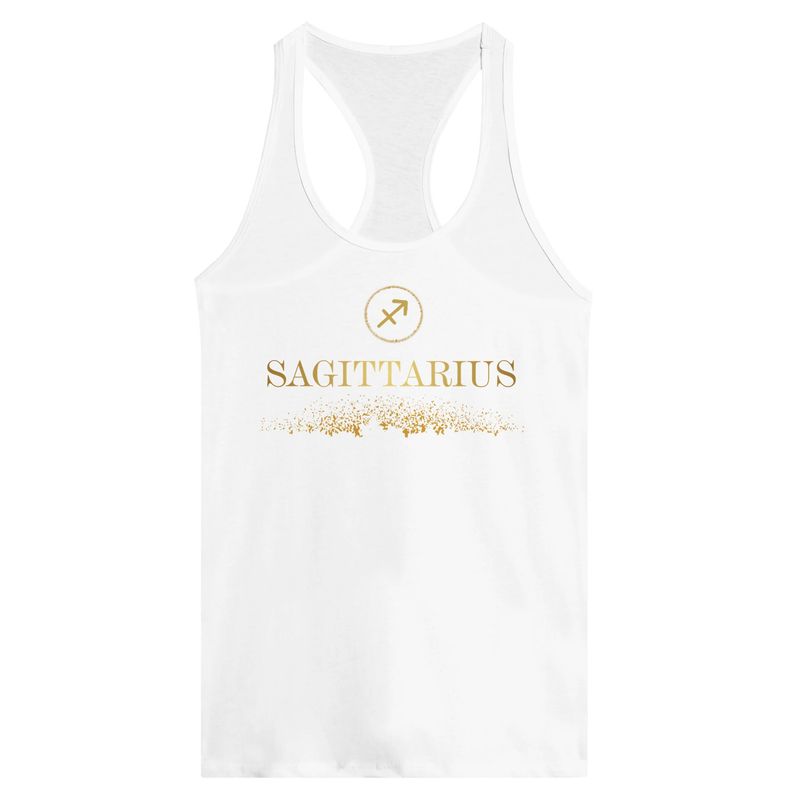 Sagittarius  Glitter Design Racerback Tank Top