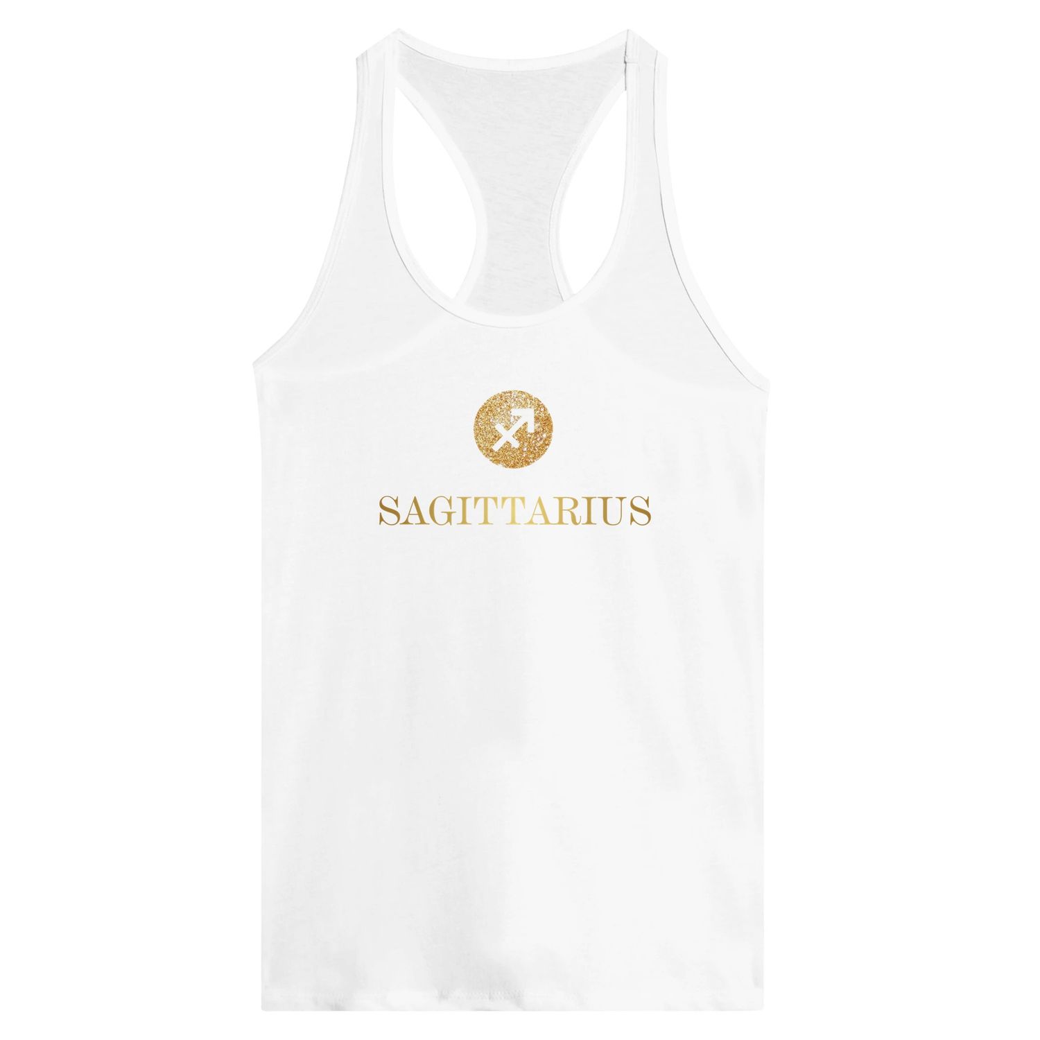 Sagittarius Gold Design Racerback Tank Top
