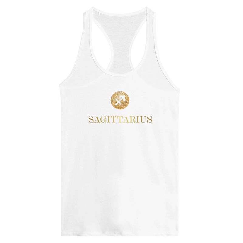 Sagittarius Gold Design Racerback Tank Top