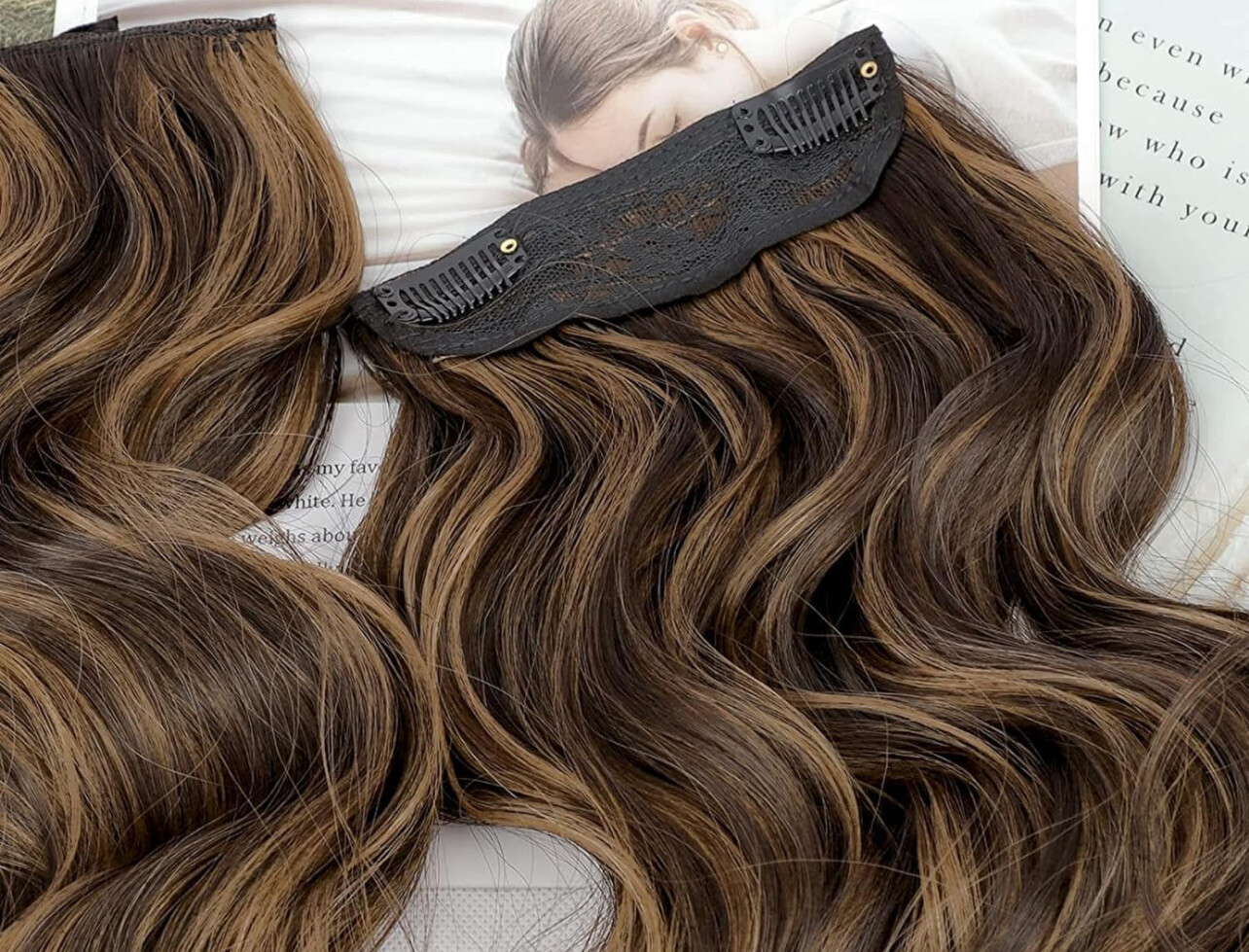 4pcs/set Synthetic Long Wavy Clip In Hair Extensions 22