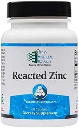 Ortho Molecular Products Reacted Zinc 60 caps
