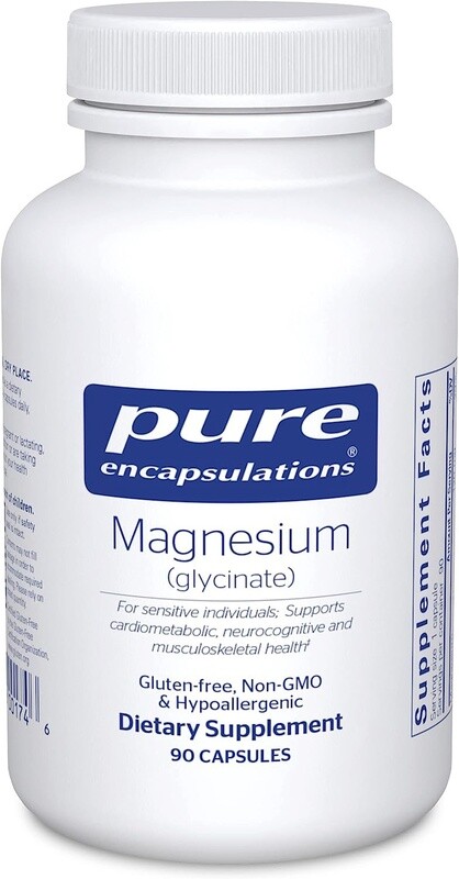 Pure Encapsulations Magnesium Glycinate 120mg 90 Capsules