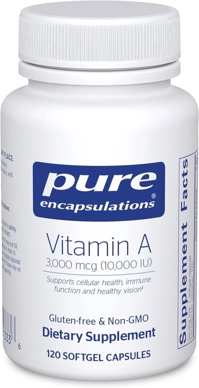 Pure Encapsulations Vitamin A 10,000 IU 120c