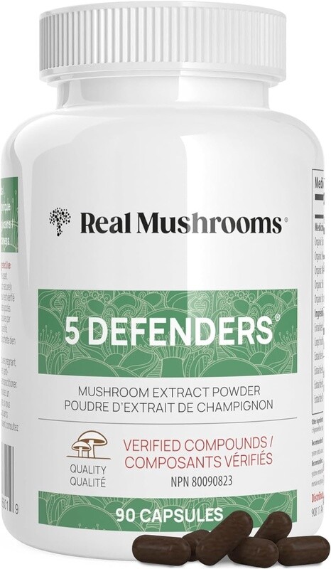 Real Mushrooms 5 Defenders 90 count
