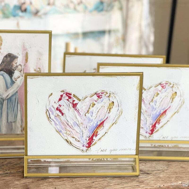 Heart in Acrylic Gold Frame