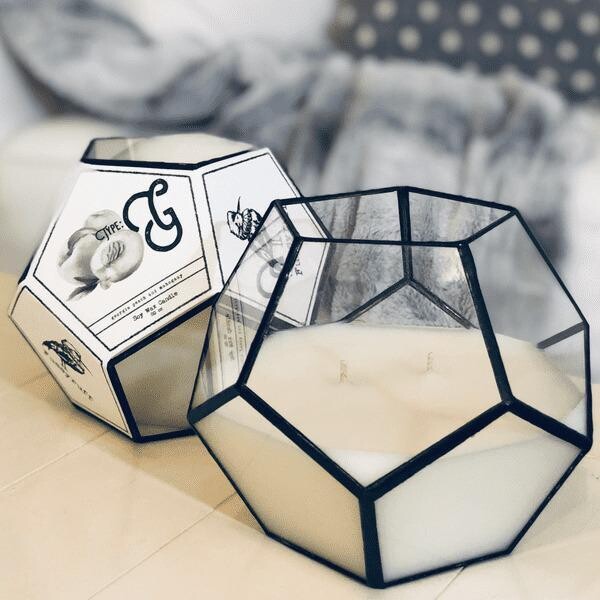 fussyRuff Type L Large Terrarium Gardenia & Linen