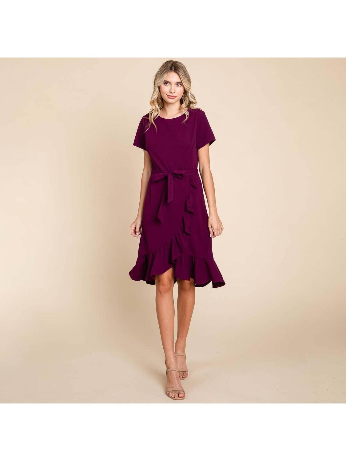 Hem Tie Belt Dress