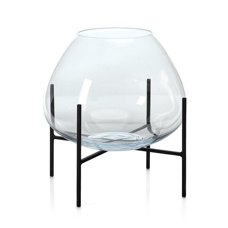 Blown glass on stand - low