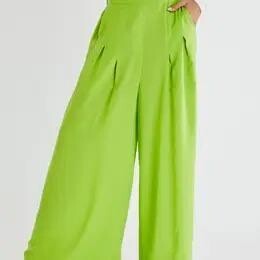 Green Wide Pants