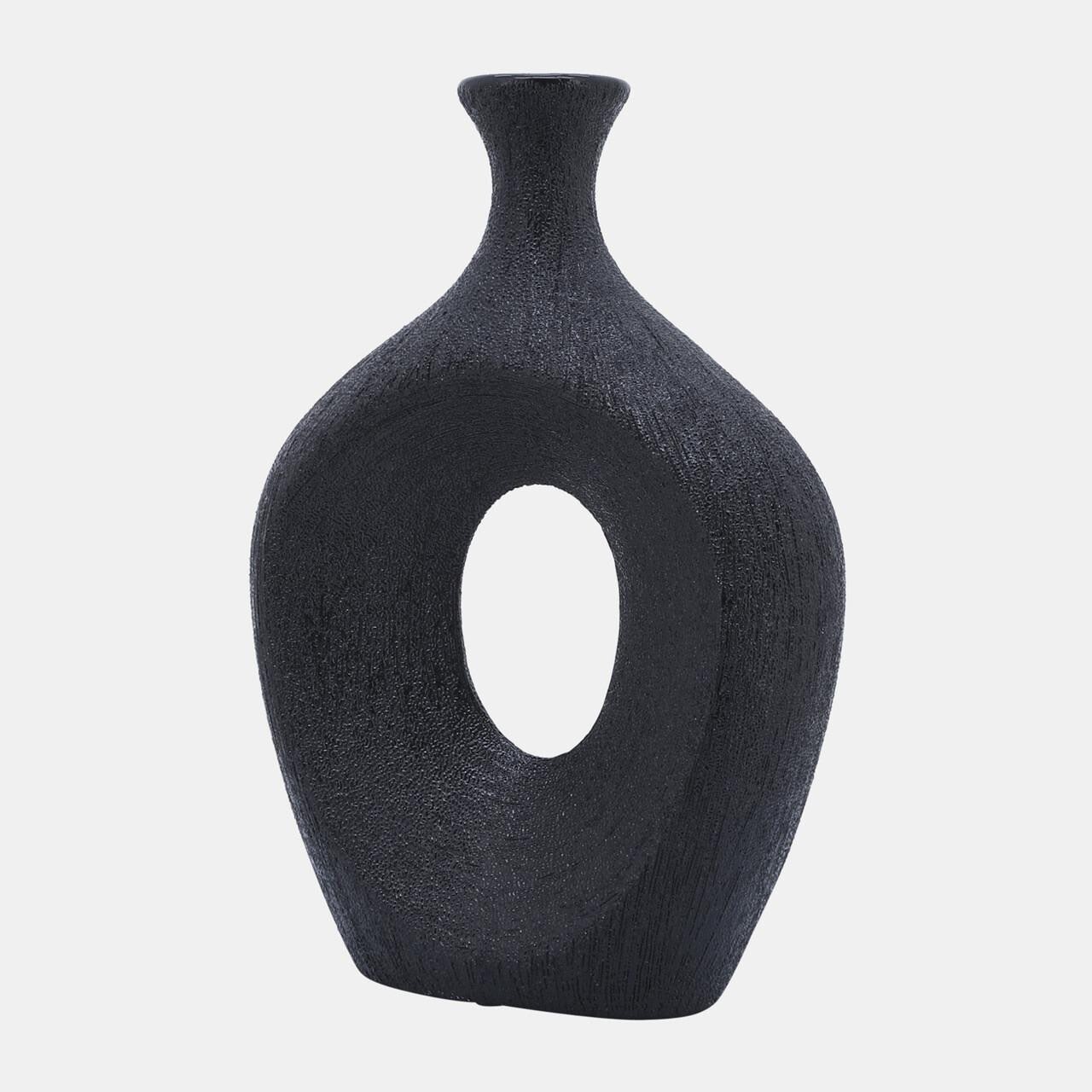 Black Oval Vase