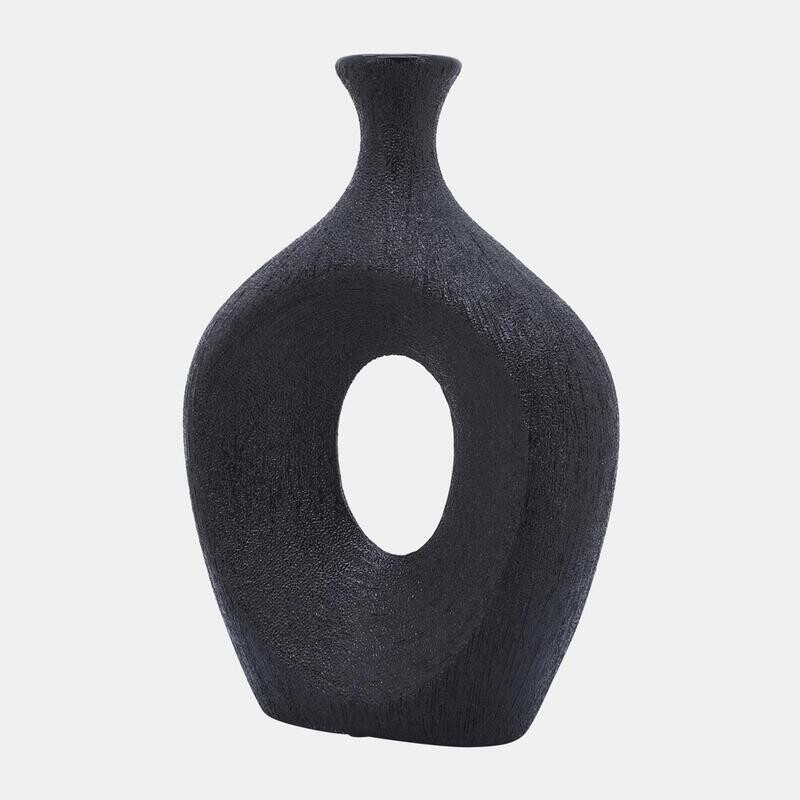 Black Oval Vase
