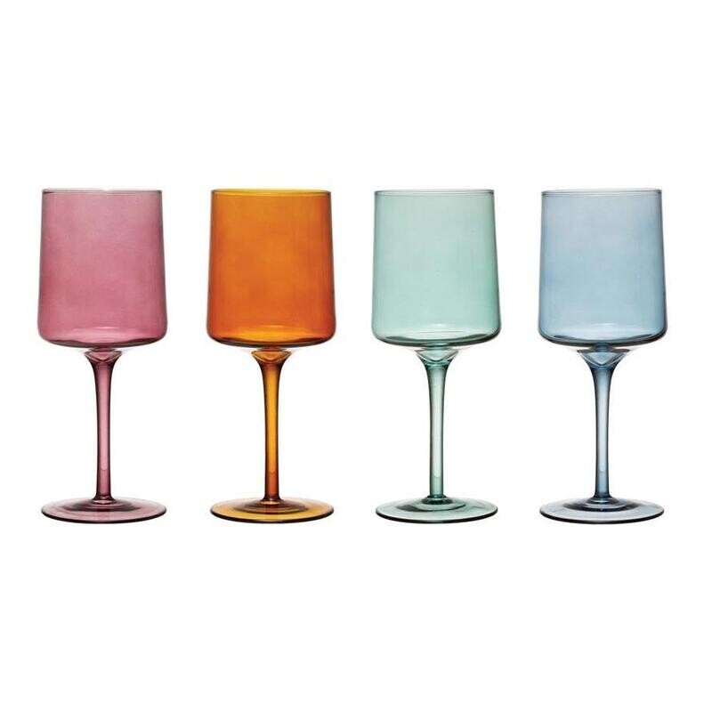 Stemmed Wine Glasses Set