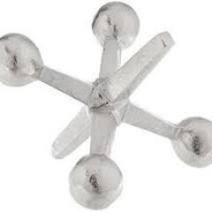 Silver Metal Jacks Decor