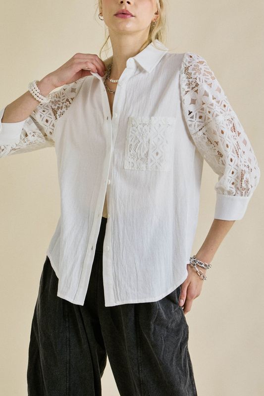 Lace Sleeve Top