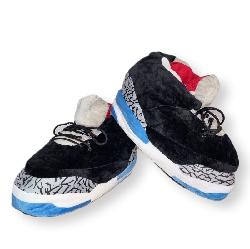 AJ3 Black “Wolf” Sneaker Slippers - Adult Size