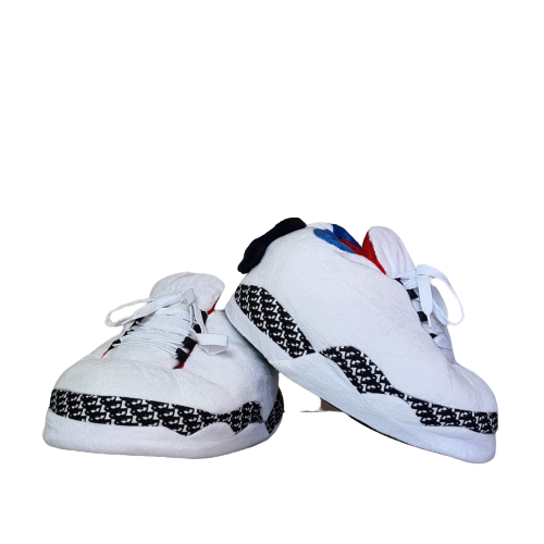 AJ4 White “Crisp” Sneaker Slippers - Adult Size