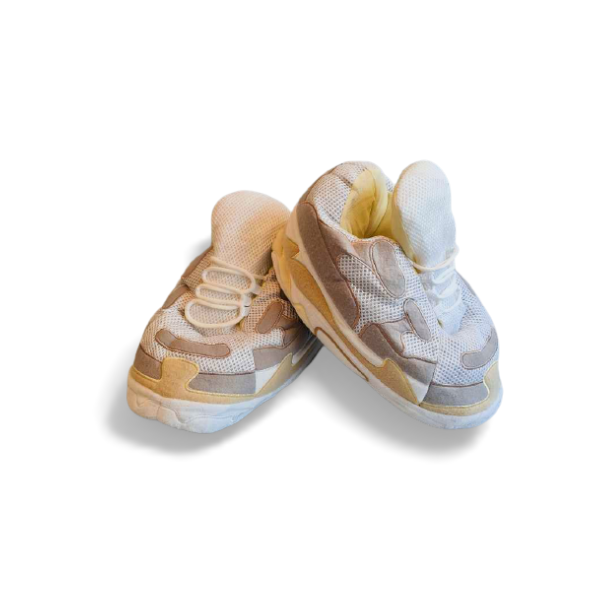 SA90 Beige &quot;Triple Beige&quot; Sneaker Slippers - Adult Size