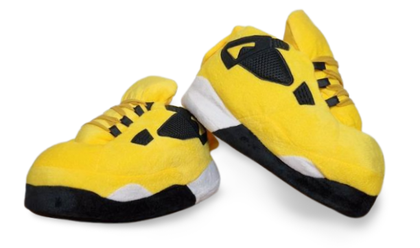 AJ4 Yellow “Lightning” Sneaker Slippers - Adult Size