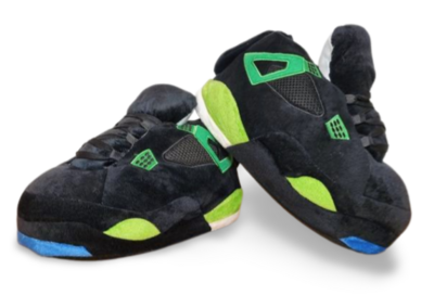 AJ4 Green “Kryptonite” Sneaker Slippers - Adult Size