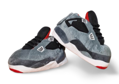 Y-AJ4 Grey “Fear” Sneaker Slippers - Junior Size
