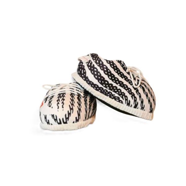 Y2K GREY “Zebra&quot; Sneaker Slippers - Adult Size