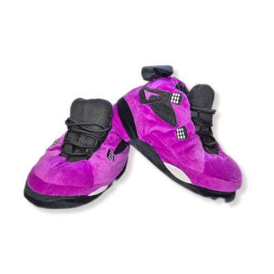AJ4 Purple “Rain” Sneaker Slippers - Adult Size
