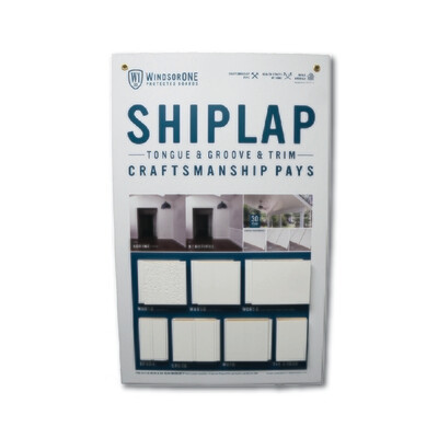 WindsorONE Shiplap Sign w/Samples (Wallboard for Dealers)