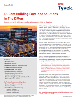 43-D100588 Tyvek Project Profile for the Dillon