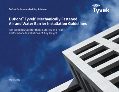 43-D100704 DuPont Tyvek Commercial Weather Barrier Installation Guidelines  (Rev 7/20) K16160 (P)