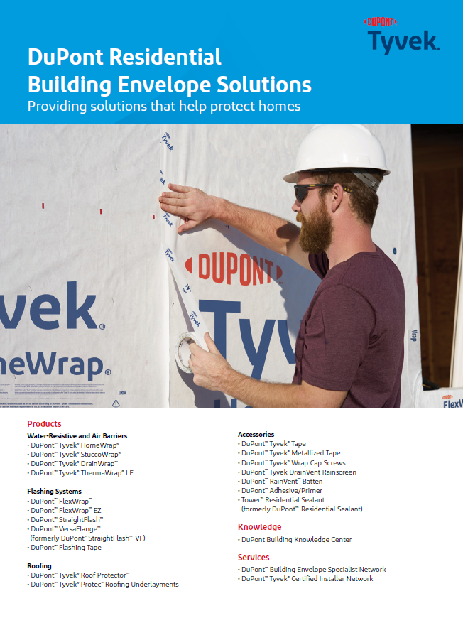 43-D100928 DuPont Tyvek Residential Overview Sweets Brochure (K10844) (P)