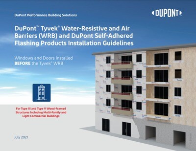 43-D100976 DuPont Tyvek Multi-Family Install: Windows and Doors Installed BEFORE WRB (for PDF only)