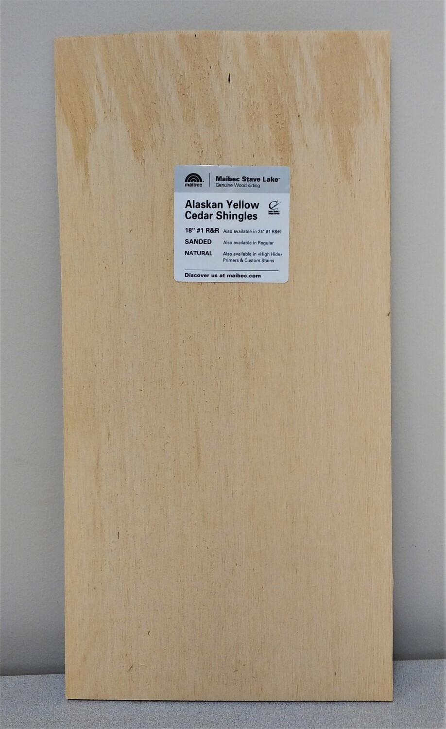 Maibec Cedar Sample - Alaskan Yellow