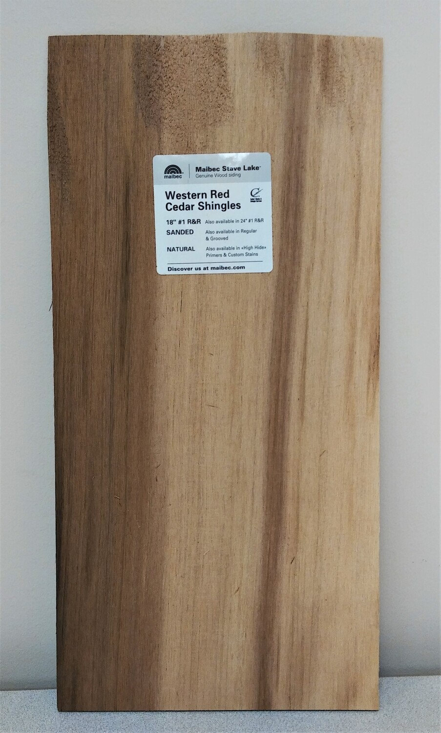 Maibec Cedar Sample - Western Red