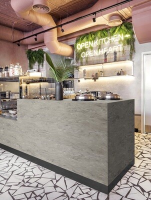 Corian Solid Surface Commercial Food Service Sign
