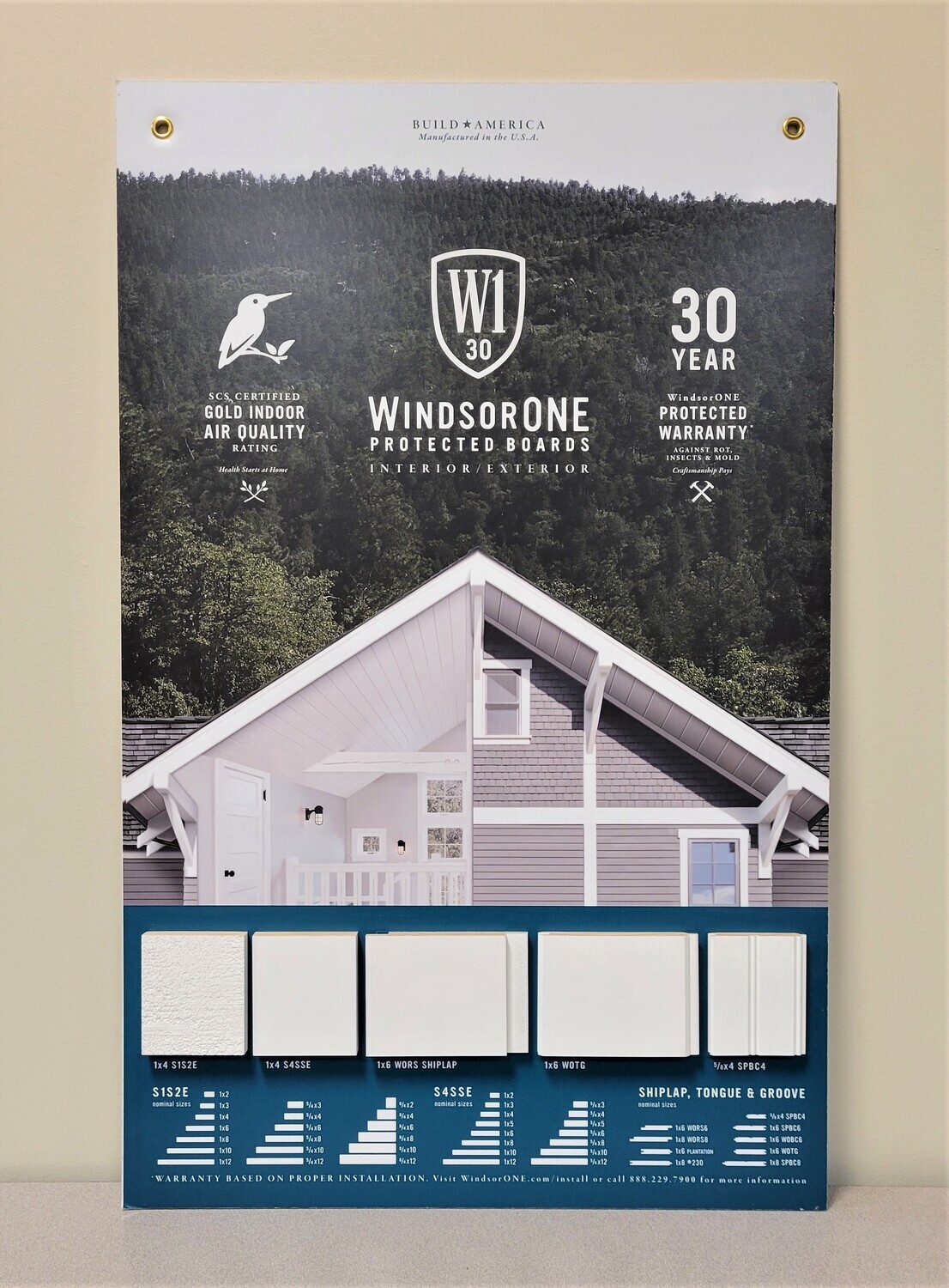WindsorONE Protected Boards Sign (Wallboard for Dealers)