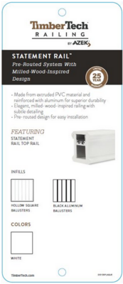 TimberTech Statement Rail Display ID Plaque
