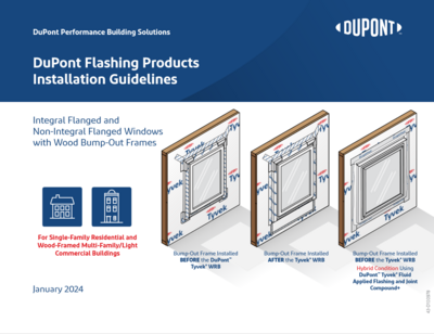 43-D100978 DuPont Tyvek Install Guide: Integral Flanged Window with Wood Bump-Out Frame (P)