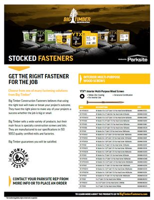 Big Timber Branch Stocking Product Guide (P)