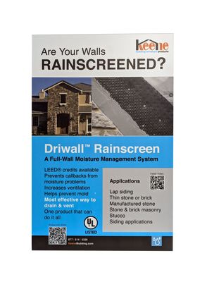 Keene Driwall Rainscreen 11x17 Poster