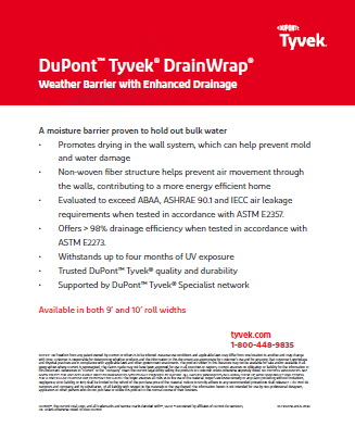 DuPont Tyvek DrainWrap LABEL ONLY