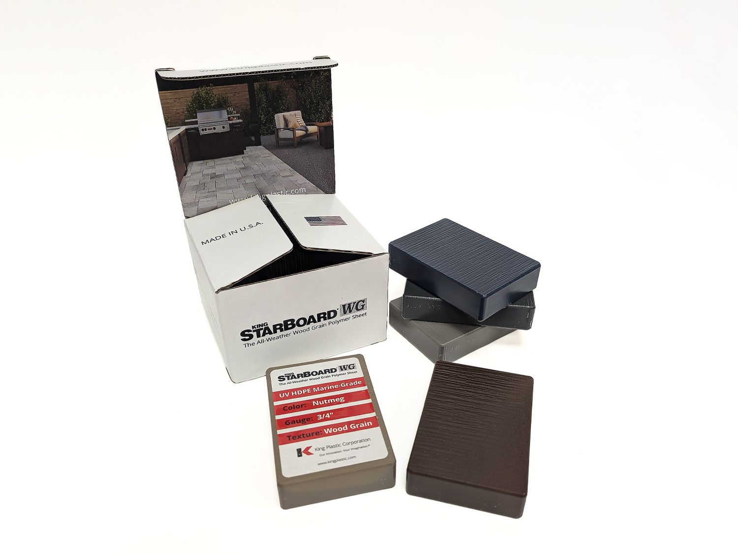 King Starboard Wood Grain Sample Box