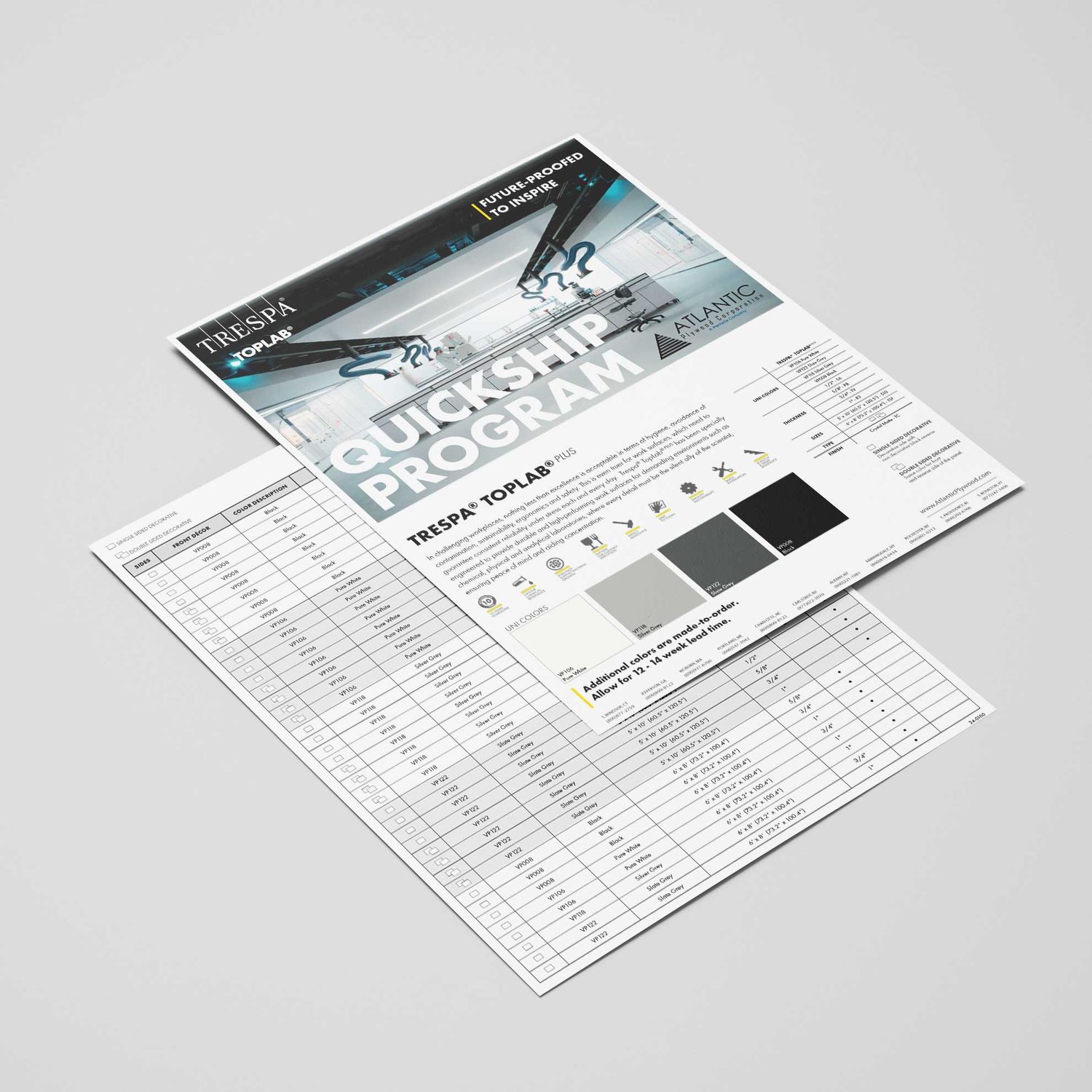 APC Trespa TopLab Quick Ship Program Flyer (E)