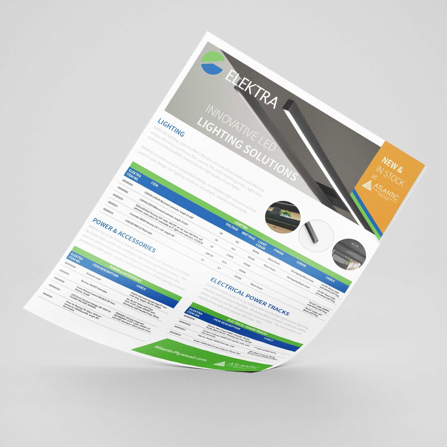 APC Elektra Stock Sheet Flyer (E)