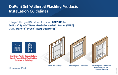 43-D101093 DuPont Tyvek Install Guide: Integral Flanged Windows Installed Before WRB using DuPont Tyvek IntegrationWrap